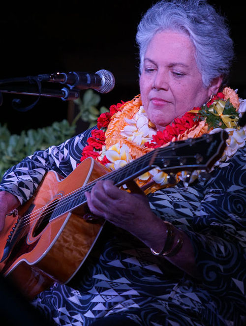 Award-winning Hawaiian musician Kuuipo Kumukahi and the Hawaiian Music Perpetuation Society have created the new dinner show at the Hyatt Regency Waikiki. Award-winning Hawaiian musician Kuuipo Kumukahi and the Hawaiian Music Perpetuation Society have created the new dinner show at the Hyatt Regency Waikiki.