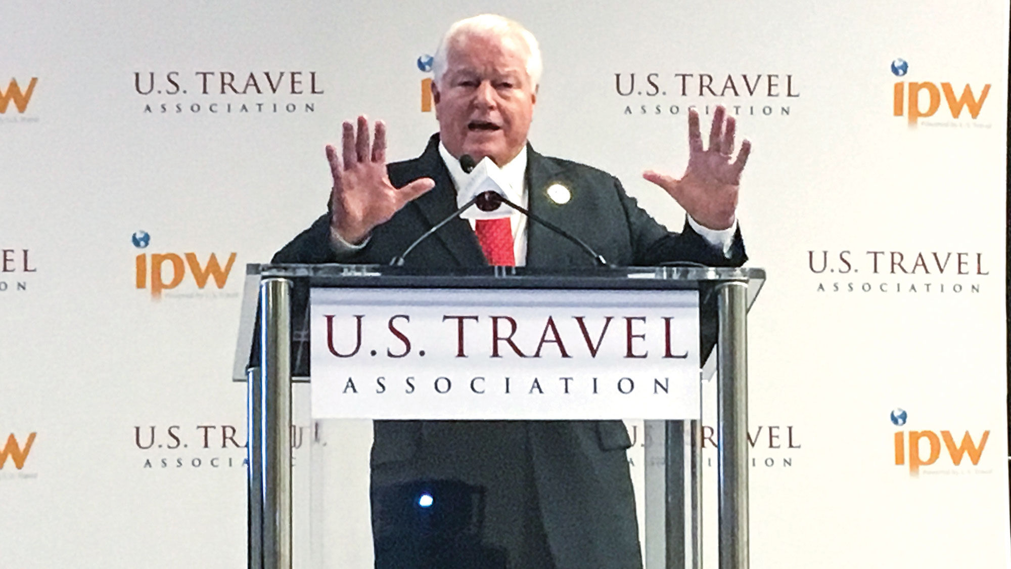 Roger Dow at the IPW trade show in 2017.