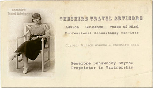 Penelope Dunswoody Smythe's business card, found by Signature consultant Nolan Burris at a flea market. Penelope Dunswoody Smythe's business card, found by Signature consultant Nolan Burris at a flea market.