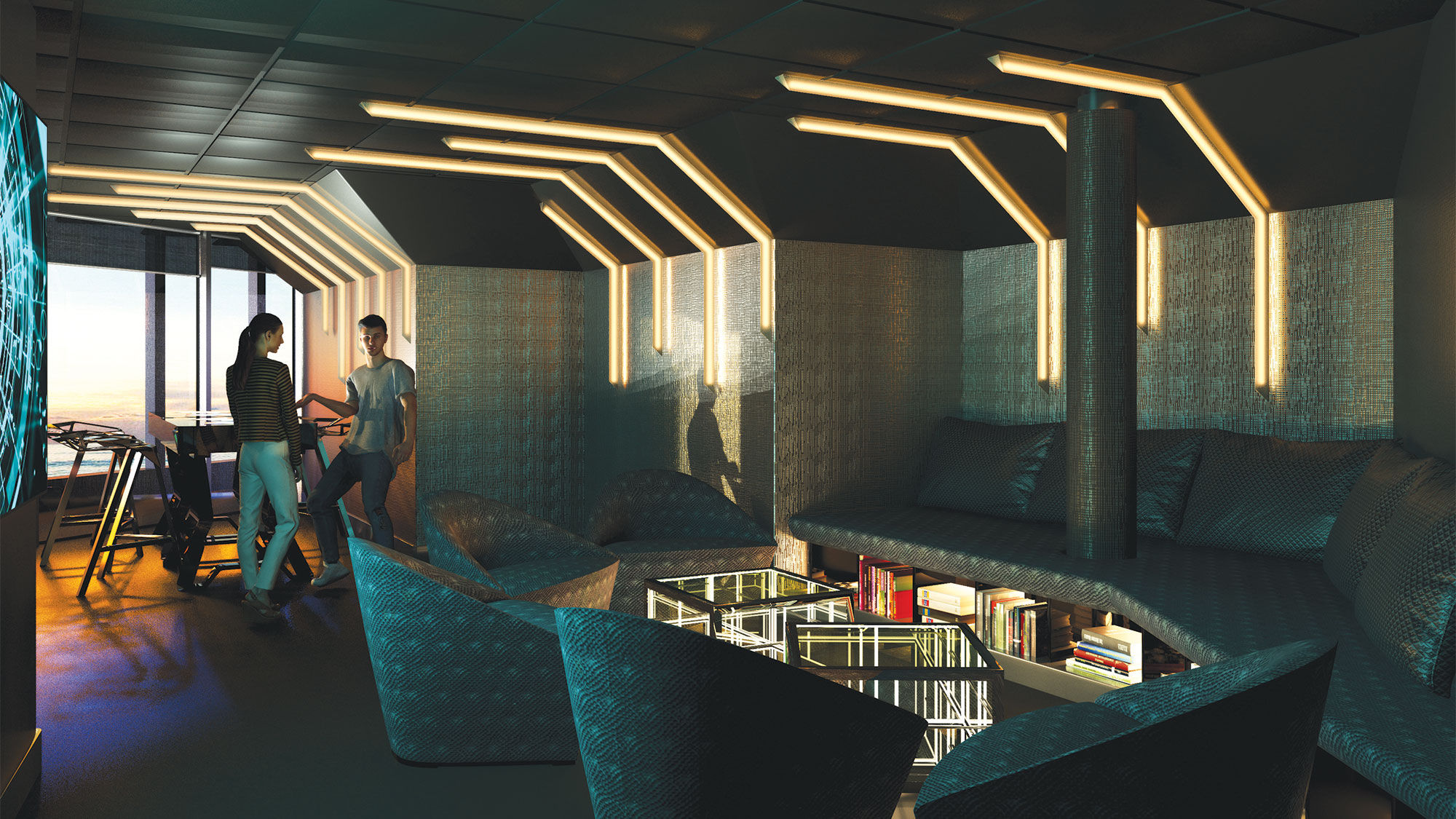 MSC Cruises said that teens will have two exclusive rooms on the Seashore.