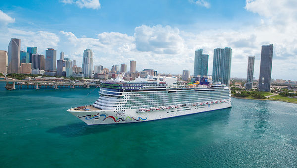 The Norwegian Epic in Miami. The Norwegian Epic in Miami.
