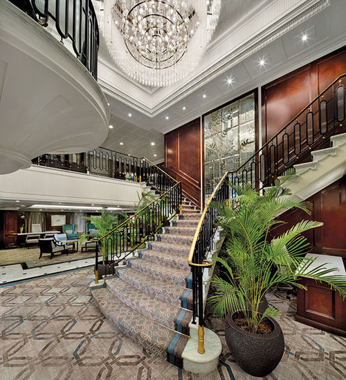 The Regatta's grand staircase. The Regatta's grand staircase.