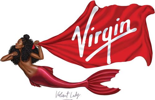 Valiant Lady bow design features Black mermaid Valiant Lady bow design features Black mermaid