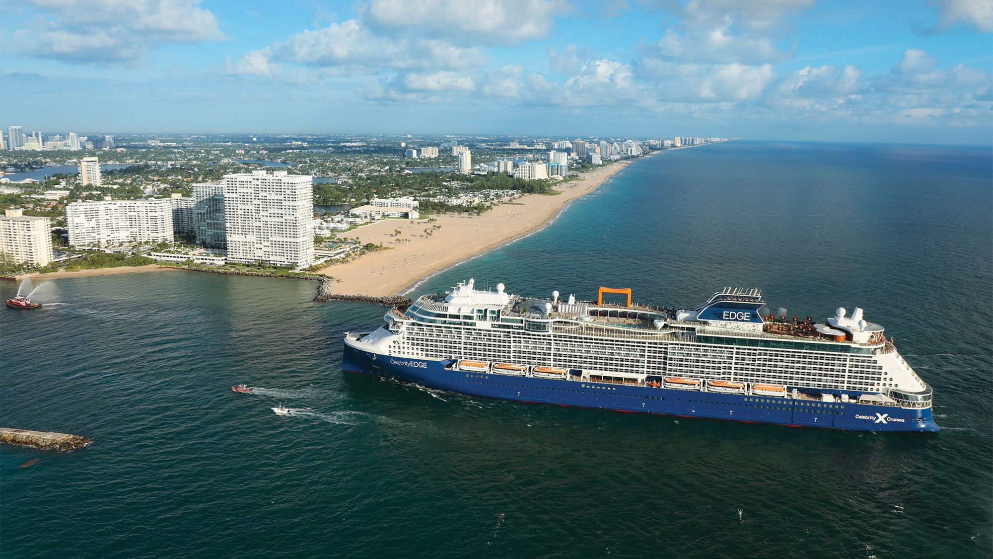 The Celebrity Edge in Fort Lauderdale.