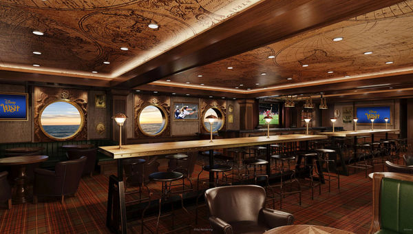 The Keg & Compass pub will be designed in the rustic architectural style of a Norwegian sailor's map room from the late 1800s.