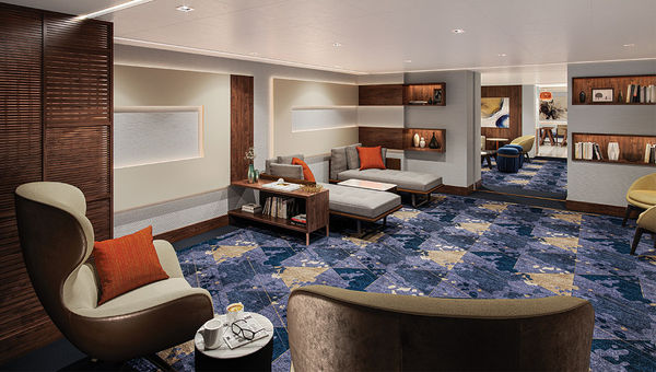 A rendering of the Studio Lounge that will be featured onboard the Norwegian Prima. The ship debuts in August 2022.