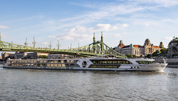 The MS Thomas Hardy on the Danube. The MS Thomas Hardy on the Danube.