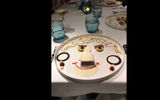 A "food face" presentation of Key Lime pie from the first Rudi Sodamin restaurant on Carnival Cruise Line, Rudi's Seagrill.