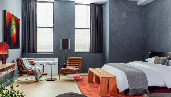 Guest accommodations at Mint House at 70 Pine in New York. Guest accommodations at Mint House at 70 Pine in New York.