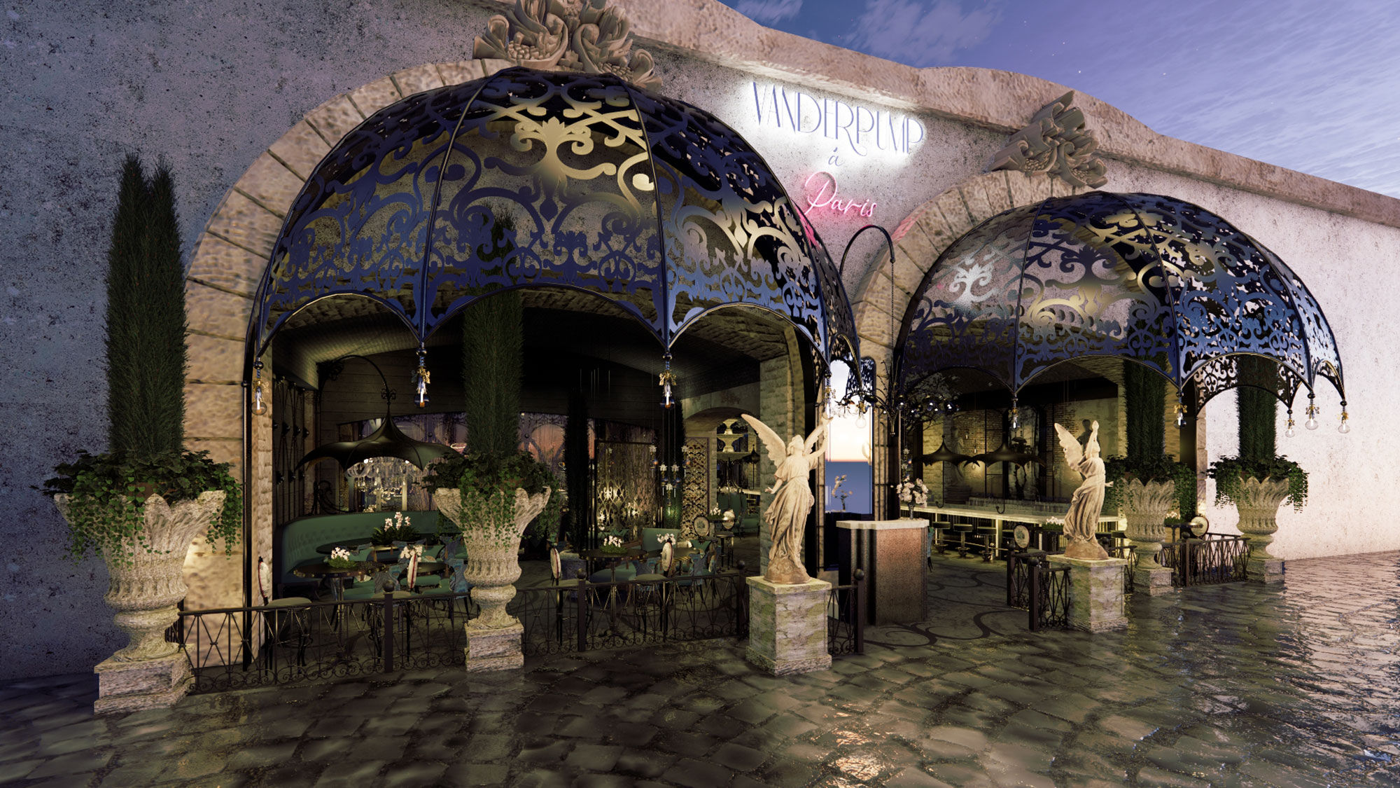A rendering of Vanderpump a Paris, to open in Las Vegas this winter.