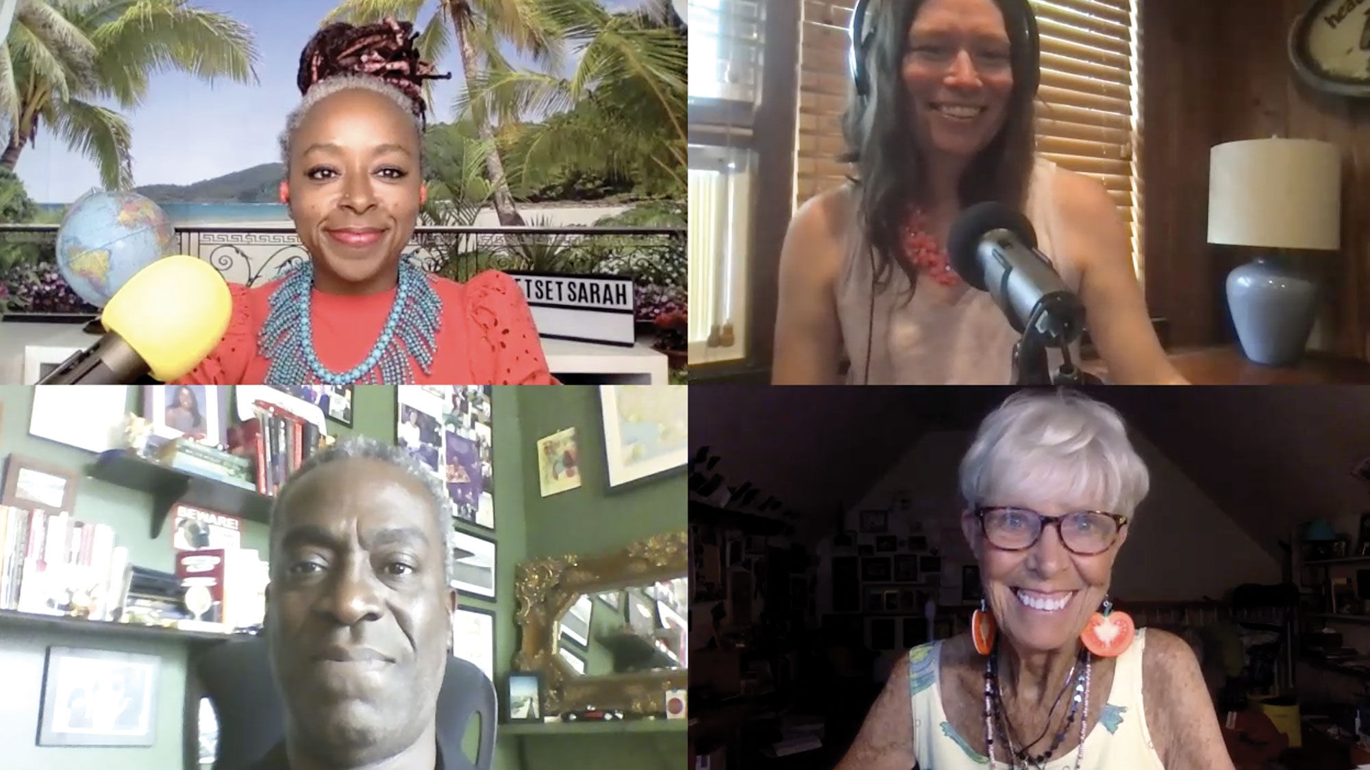 Clockwise from top right: Sarah Greaves-Gabbadon of JetSetSarah; Travel Weekly managing editor Rebecca Tobin; Travel Weekly contributing editor, Caribbean, Gay Nagle Myers; and Brian Major, managing editor of TravelPulse.com.