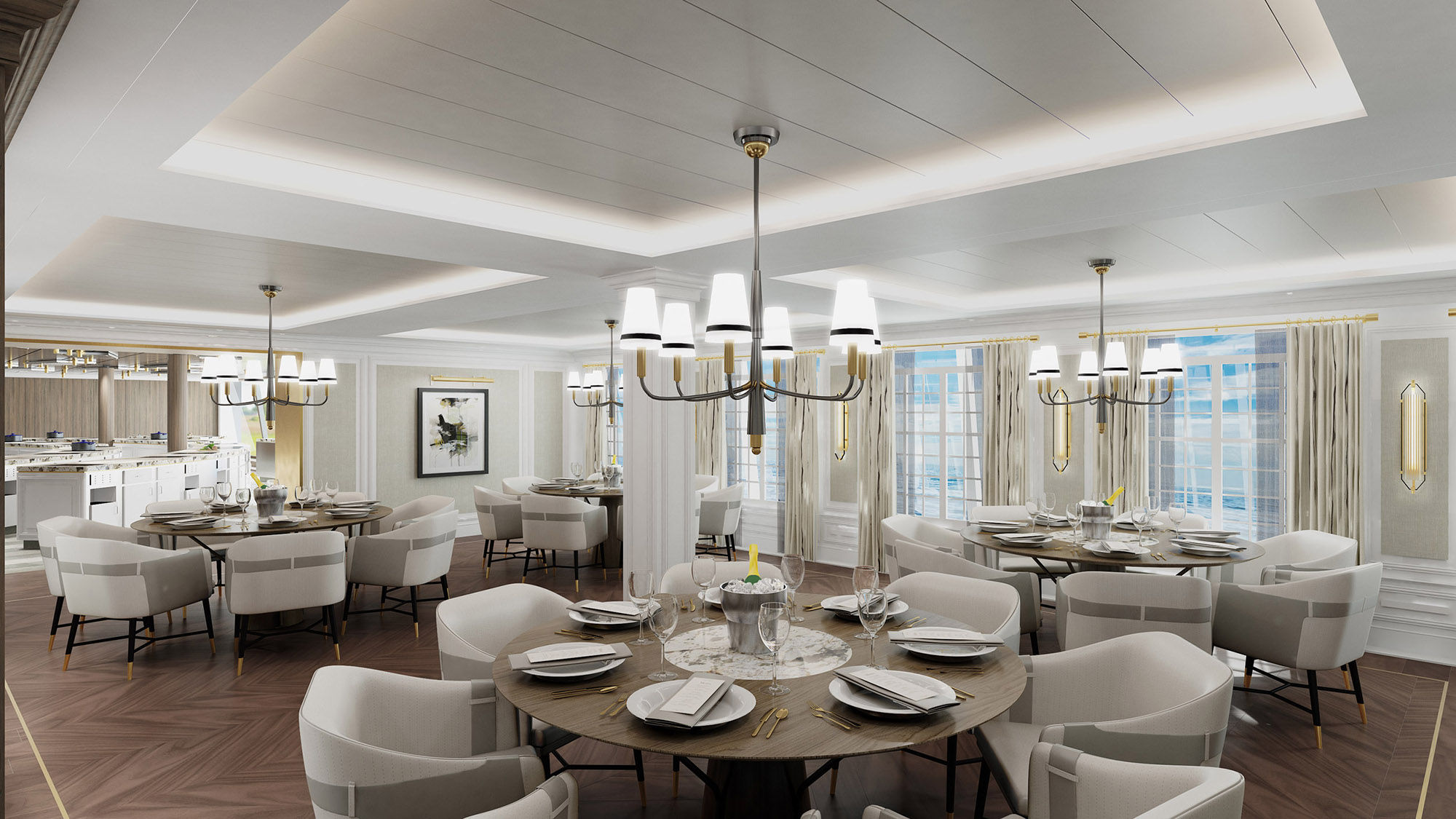 The Culinary Center Dining Room will be an oceanview space for private-group dinners or food-and-wine pairing experiences.