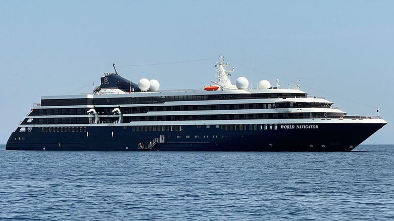 Atlas Ocean Voyages' first ship, the 196-passenger World Navigator, launched Aug. 4 from Athens.