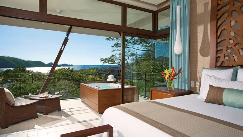 An oceanview room at the Dreams Las Mareas in Costa Rica's Guanacaste province.
