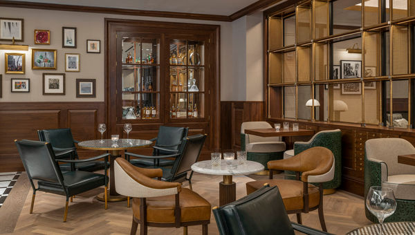 The Fed was designed after the Wigmore, a British-style cocktail pub located in its sister hotel, the Langham, London. The Fed was designed after the Wigmore, a British-style cocktail pub located in its sister hotel, the Langham, London.