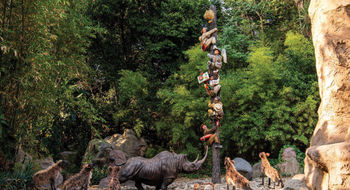 A scene from the updated Jungle Cruise attraction at Disneyland.