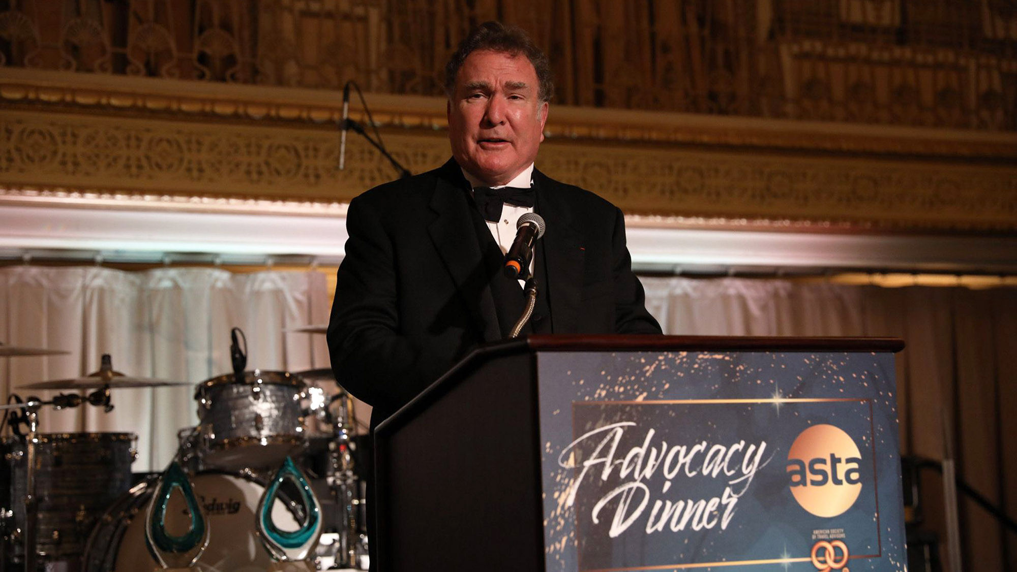 Royal Caribbean Group chairman Richard Fain at ASTA's Advocacy Dinner, where he was given a Lifetime Achievement Award.