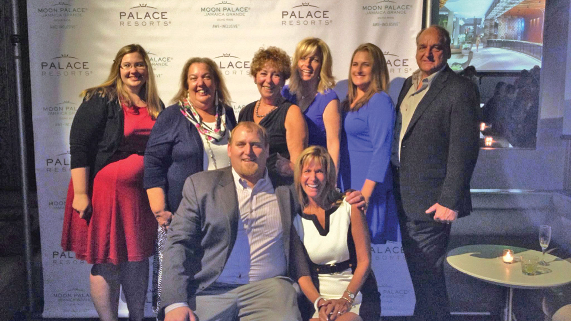 Elyse Elkin, second from left, founded Exclusive Group Travel, where Joe Gorga, seated front left, was vice president of product.