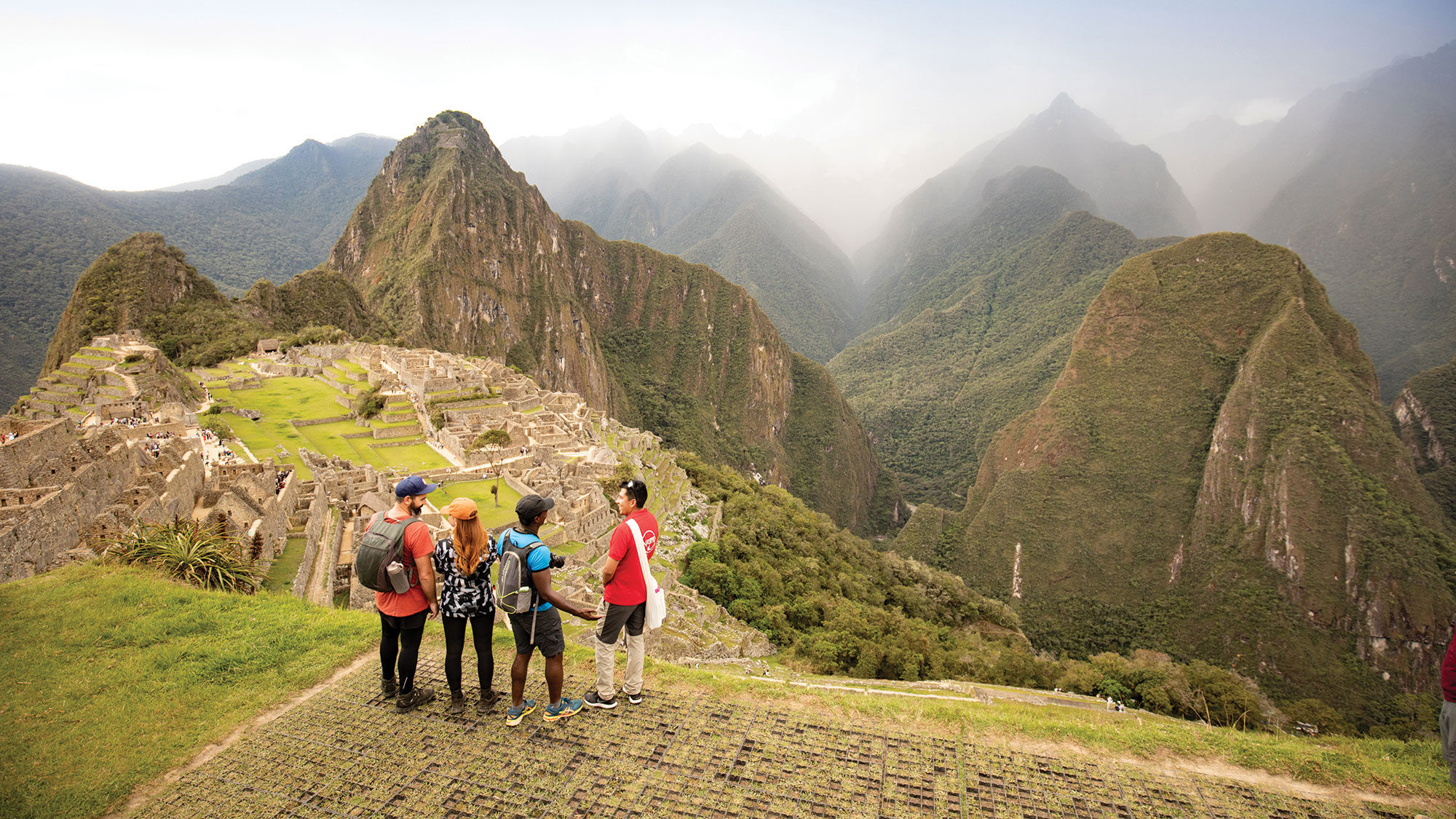 An Intrepid group at Machu Picchu in Peru in November 2019. The company said it would fold its Peregrine Adventures division.