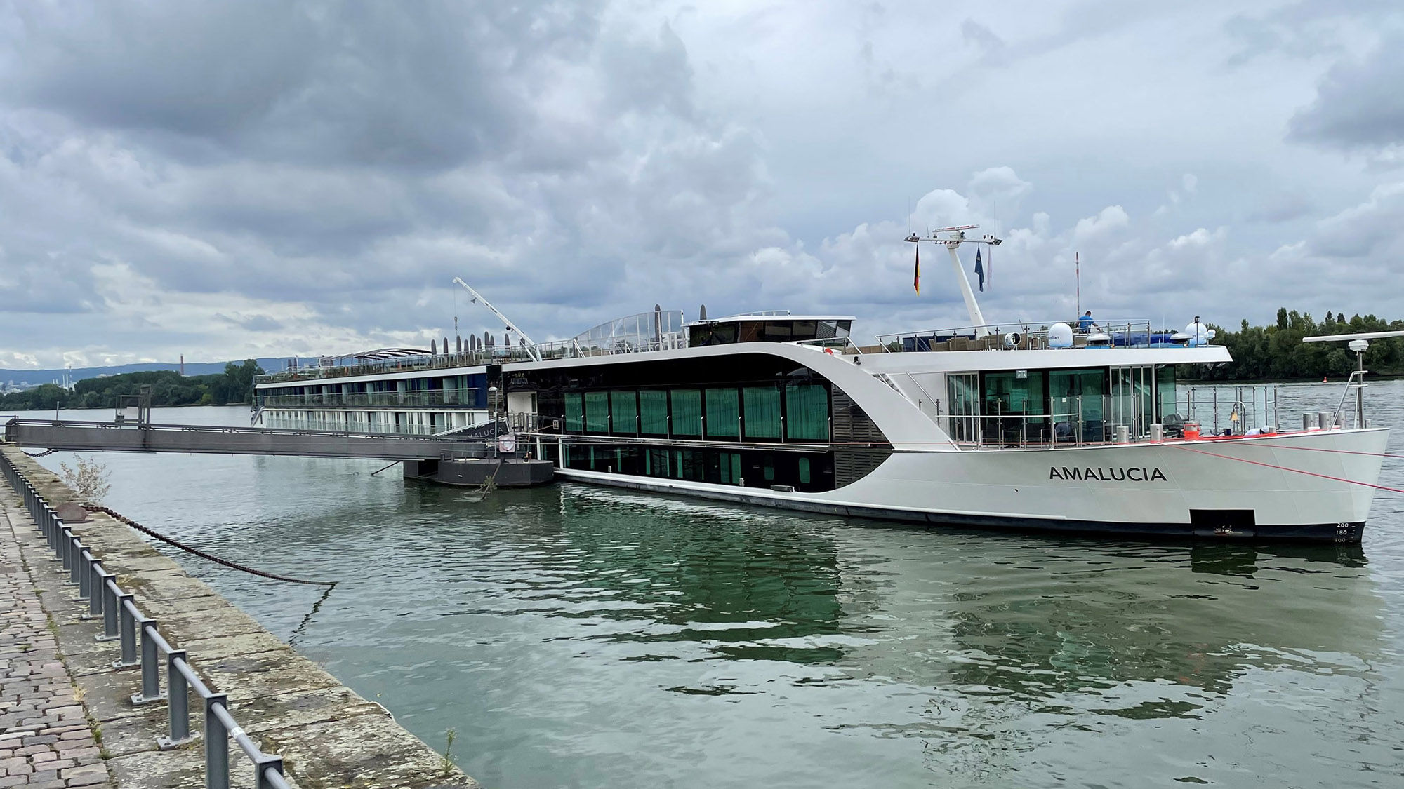 The AmaLucia docked in Mainz, Germany.