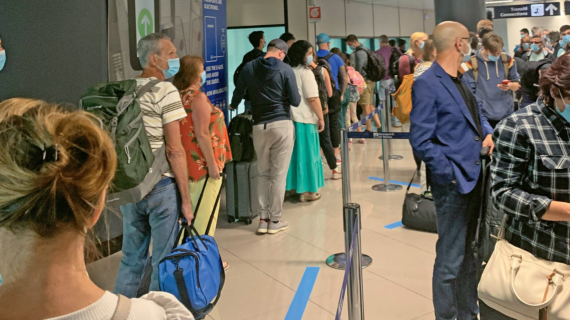 Visitors arriving at Rome's airport earlier this summer.