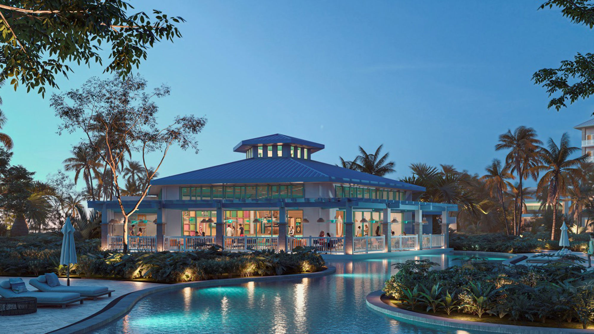 Rendering of the Rum Runners bar and restaurant at the Margaritaville Island Reserve Cap  Cana.