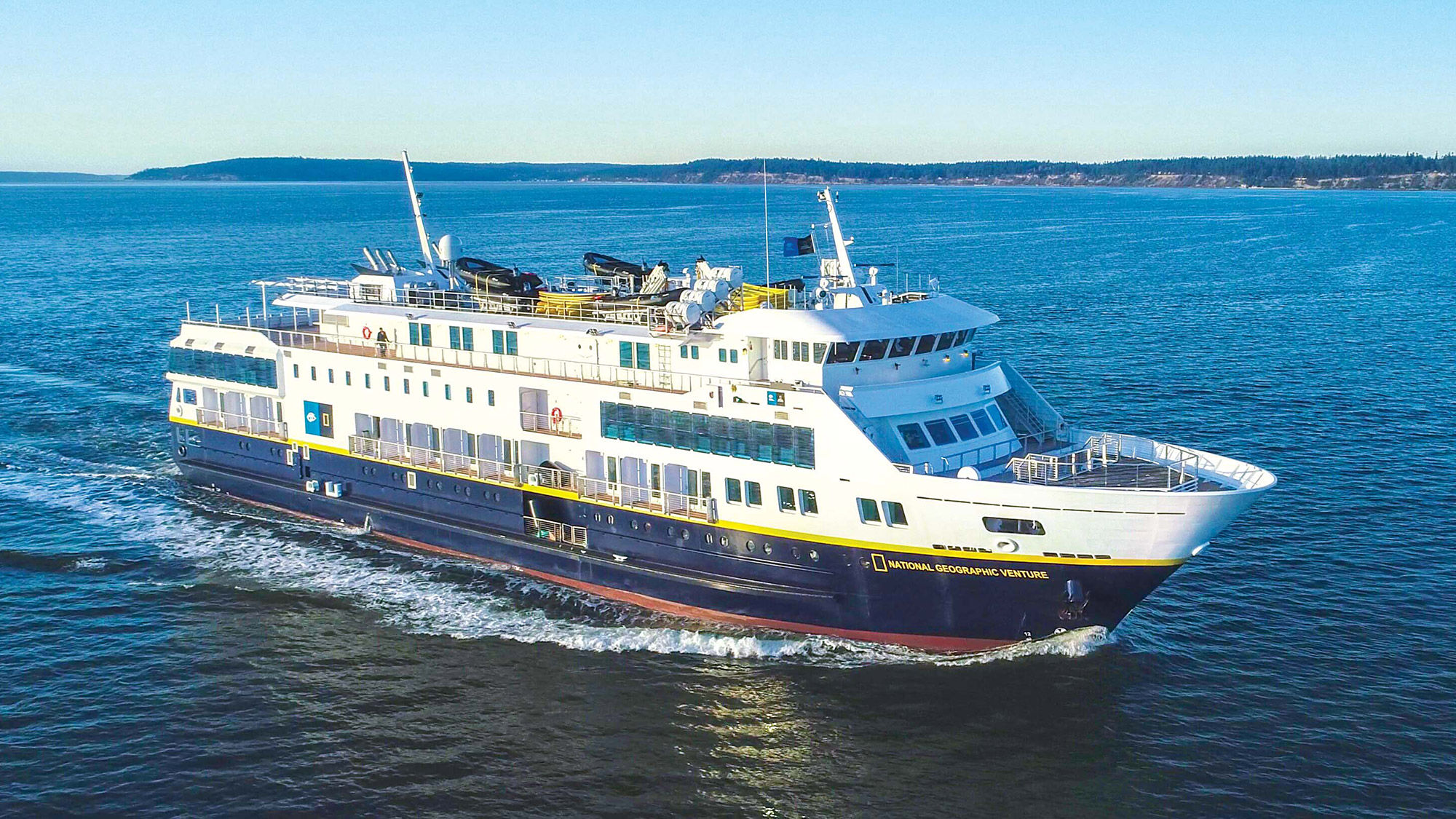 The National Geographic Venture will sail three 7-day expeditions from Seattle in October.