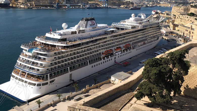 The Viking Venus, which debuted in May and is the newest ocean ship in Viking's fleet, docked in Valletta.