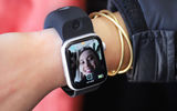 The wristband mounted Wristcam enables live or delayed video communication for Apple Watch and iPhone users. With the unique camera system, you can send or receive live video to/from anyone with an iPhone and can even tell Siri to snap an image or start/stop a video.