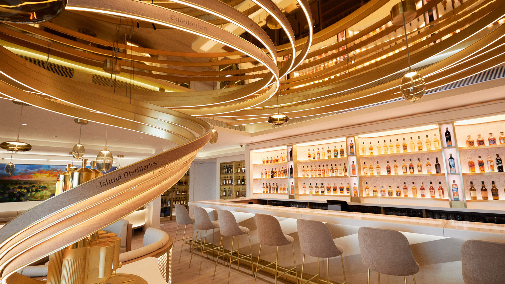 The Explorers’ Bothy whisky bar at the Johnnie Walker's new Princes Street Visitor Center.