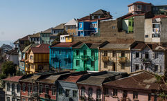 Colorful houses in Valparaiso, Chile.