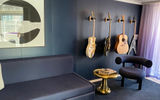 The guitar room in the Rock Star suite can be converted into a second bedroom.