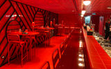 The aptly named Red Bar in the Razzle Dazzle restaurant.