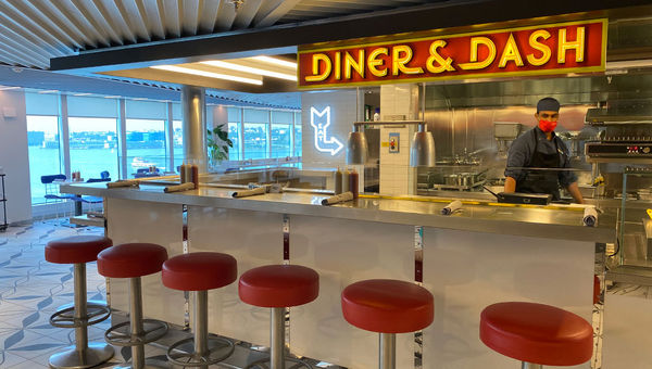Diner & Dash serves breakfast all day. Diner & Dash serves breakfast all day.