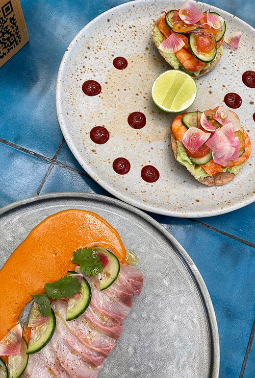 The tiradito and tostadas are popular menu items for lunch and dinner at Acre. The tiradito and tostadas are popular menu items for lunch and dinner at Acre.
