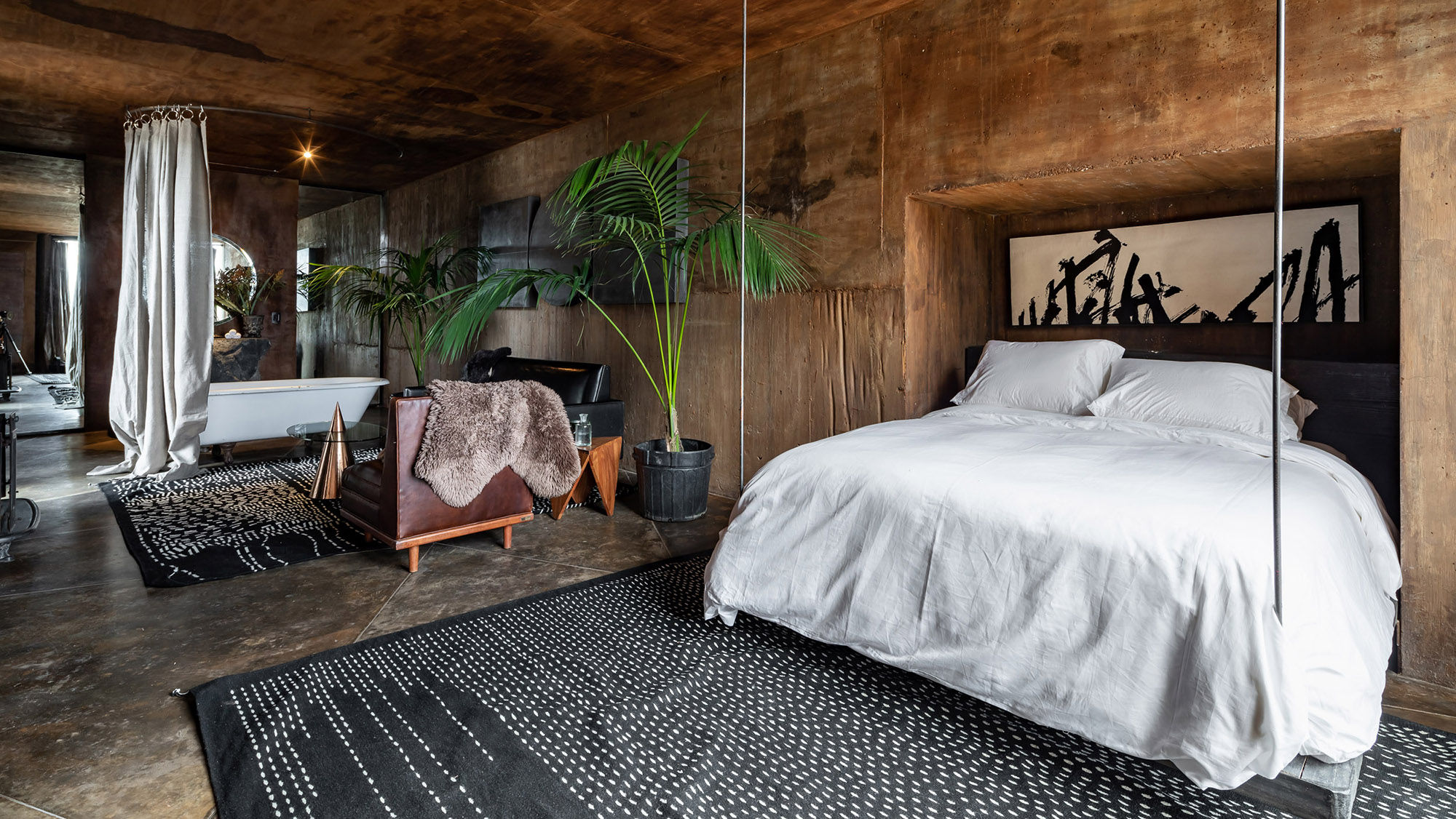 A guestroom at Casa Silencio in Oaxaca.