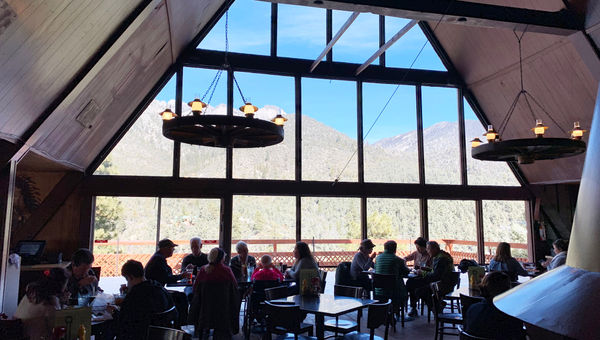 The Mount Charleston Lodge included a massive stone fireplace, a 20-foot-loft ceiling and windows on three sides. The Mount Charleston Lodge included a massive stone fireplace, a 20-foot-loft ceiling and windows on three sides.
