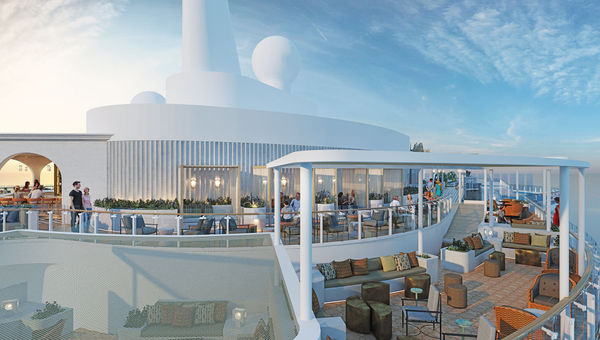 Designer Nate Berkus said the Sunset Bar on the Celebrity Beyond will "bring together intimacy, connection and that incredible afternoon at the beach."