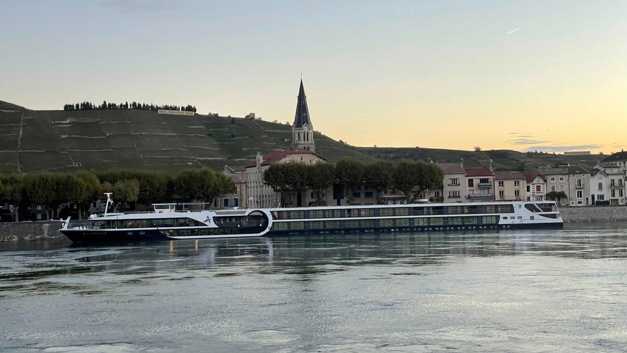 The Avalon Poetry II docked in Tain-l'Hermitage, France.
