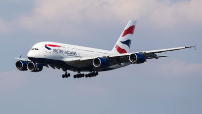 A British Airways Airbus A380.