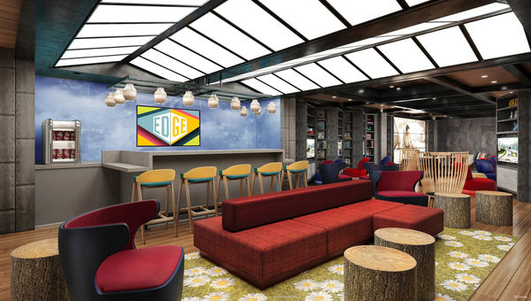 At Edge, tweens ages 11 to 14 will have a hangout inspired by a chic New York City loft. At Edge, tweens ages 11 to 14 will have a hangout inspired by a chic New York City loft.