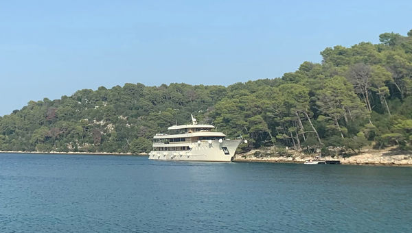 The Lastavica in Telascica Bay, Croatia. The Lastavica in Telascica Bay, Croatia.