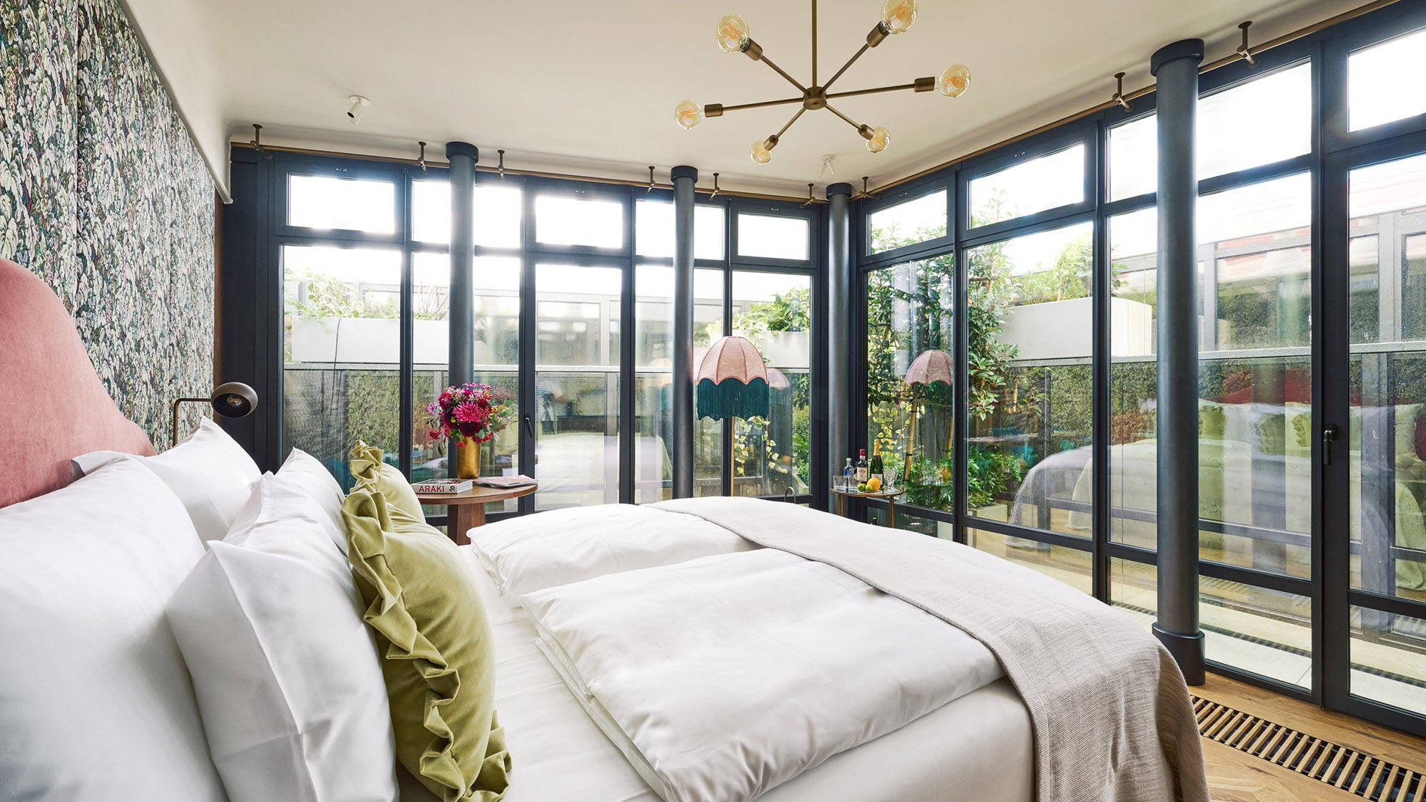 A guestroom at the Hotel Motto in Vienna.