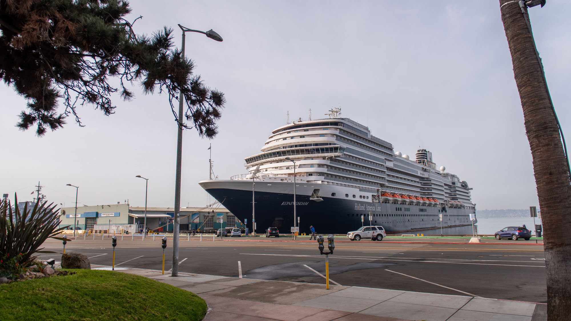 Holland America Line's Koningsdam docked in San Diego.