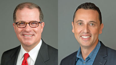 Conlin Travel managing partner Chris Conlin (left) and Frosch CEO Bryan Leibman.