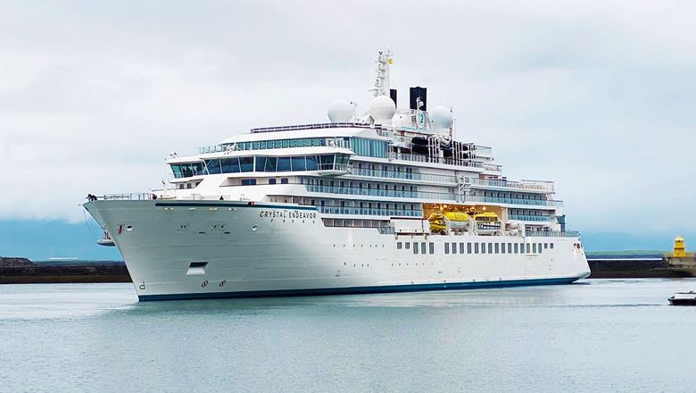 The Crystal Endeavor entered service in 2021 but stopped sailing when Crystal shut down operations early this year.