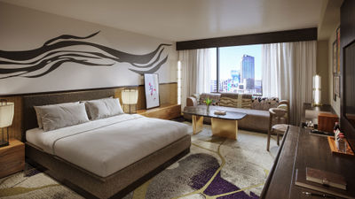 A rendering of Nobu Hotel Caesars Palace's deluxe king room refresh.