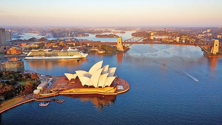 The Celebrity Solstice in Sydney.