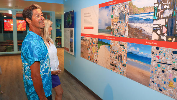 The center, which opened Oct. 20 in Whalers Village, includes exhibits on marine life, ocean conservation and Hawaii's maritime history. The center, which opened Oct. 20 in Whalers Village, includes exhibits on marine life, ocean conservation and Hawaii's maritime history.
