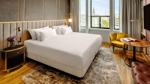 A guestroom at the NH Collection Copenhagen. A guestroom at the NH Collection Copenhagen.